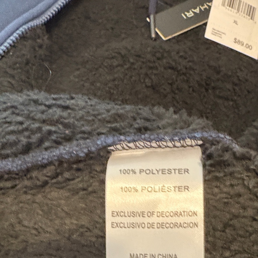 Tahari Men's Two-Tone Navy & Slate Blue Hooded Zip Jacket - Picture 4 of 6